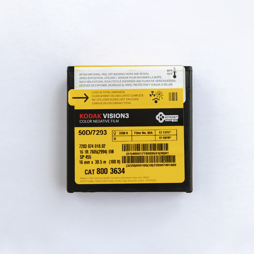 Kodak VISION3 250D Color Negative Film #7203 (16mm, 100' Roll, Single Perf)