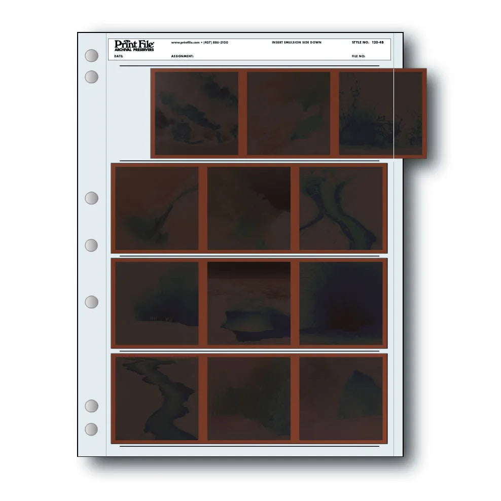 Print File Negative Sleeves 120mm - 100 Pack